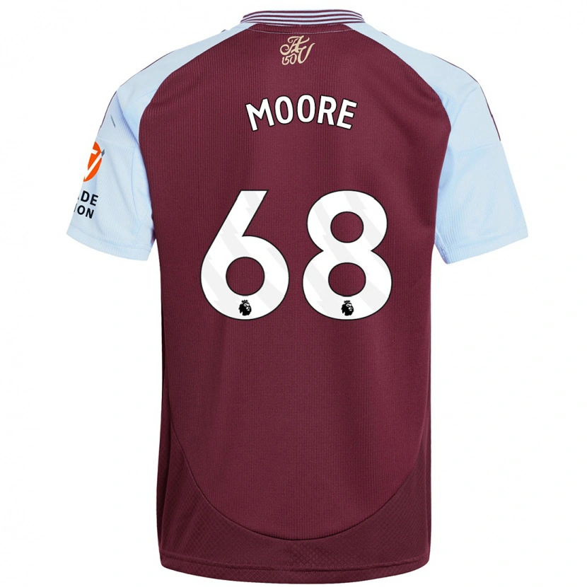 Danxen Mænd Kobei Moore #68 Burgund Himmelblå Hjemmebane Spillertrøjer 2024/25 Trøje T-Shirt