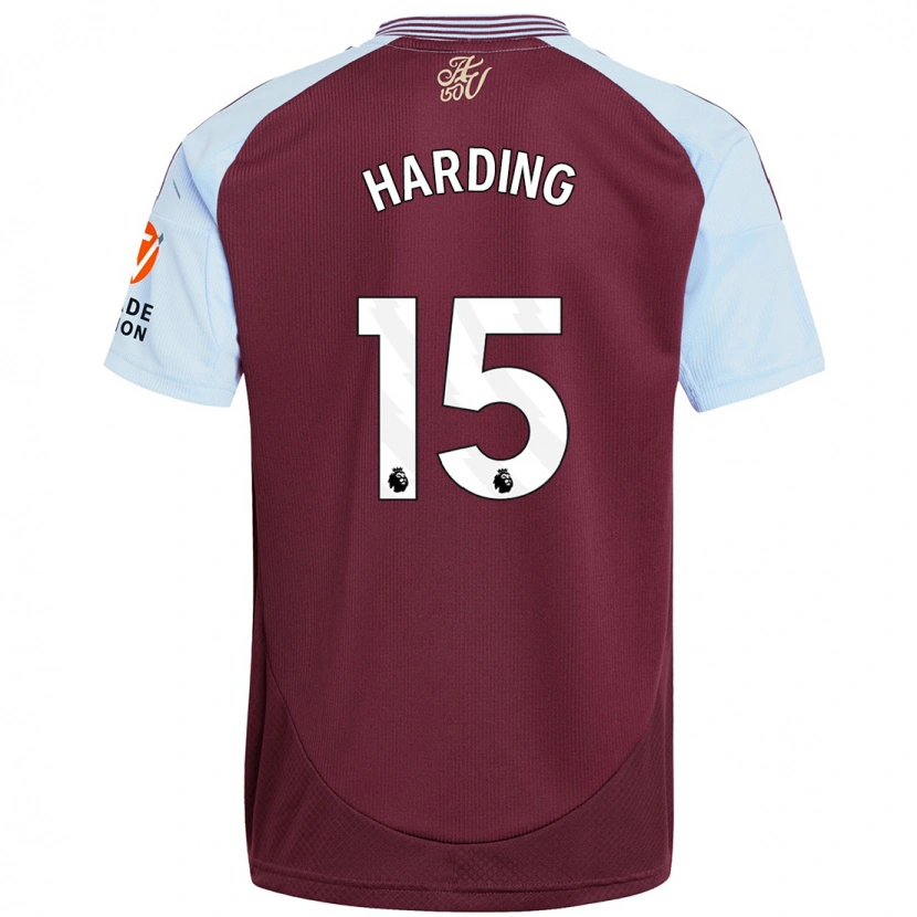 Danxen Mænd Natasha Harding #15 Burgund Himmelblå Hjemmebane Spillertrøjer 2024/25 Trøje T-Shirt