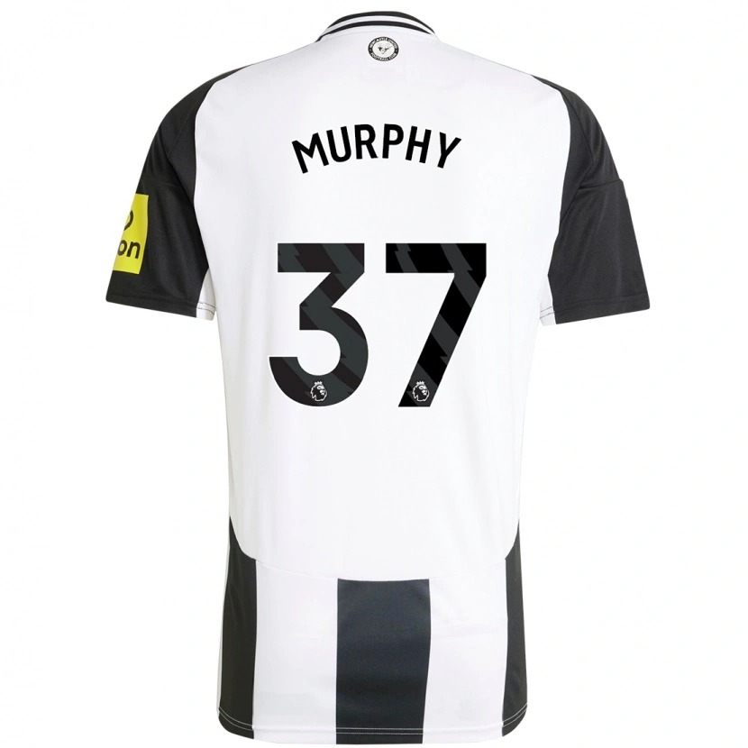 Danxen Mænd Alex Murphy #37 Hvid Sort Hjemmebane Spillertrøjer 2024/25 Trøje T-Shirt