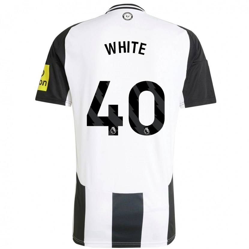 Danxen Mænd Joe White #40 Hvid Sort Hjemmebane Spillertrøjer 2024/25 Trøje T-Shirt