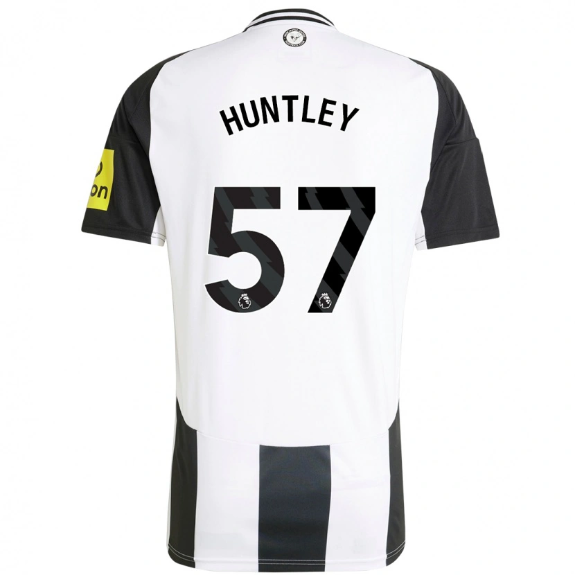Danxen Mænd James Huntley #57 Hvid Sort Hjemmebane Spillertrøjer 2024/25 Trøje T-Shirt