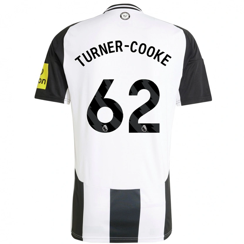 Danxen Mænd Jay Turner-Cooke #62 Hvid Sort Hjemmebane Spillertrøjer 2024/25 Trøje T-Shirt