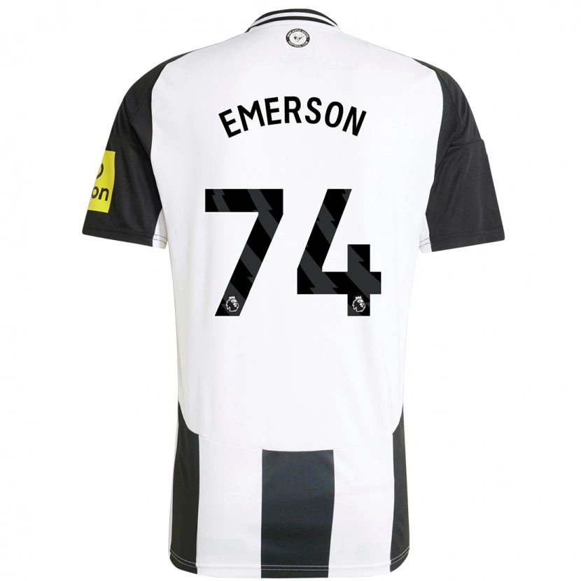 Danxen Mænd Johnny Emerson #74 Hvid Sort Hjemmebane Spillertrøjer 2024/25 Trøje T-Shirt