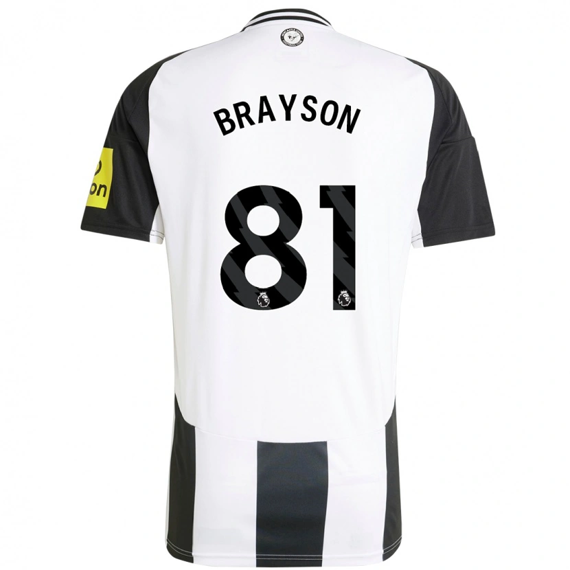 Danxen Mænd Joe Brayson #81 Hvid Sort Hjemmebane Spillertrøjer 2024/25 Trøje T-Shirt