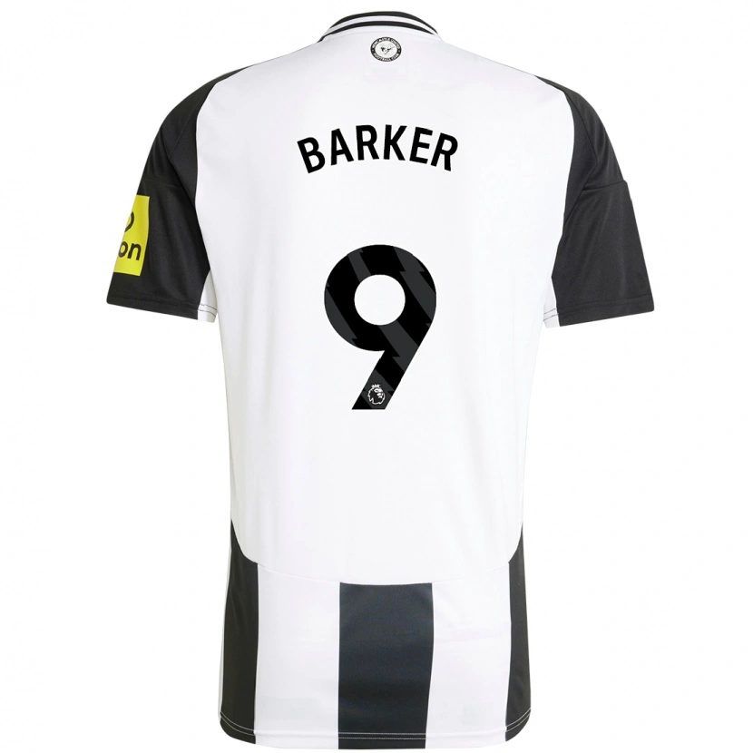 Danxen Mænd Katie Barker #9 Hvid Sort Hjemmebane Spillertrøjer 2024/25 Trøje T-Shirt