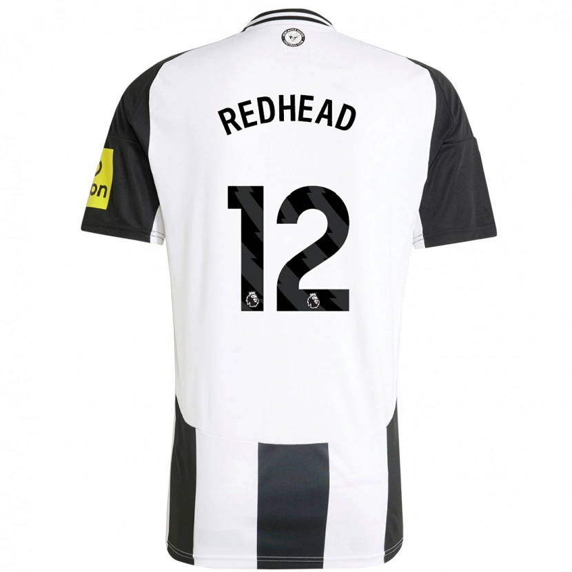 Danxen Mænd Cara Milne-Redhead #12 Hvid Sort Hjemmebane Spillertrøjer 2024/25 Trøje T-Shirt