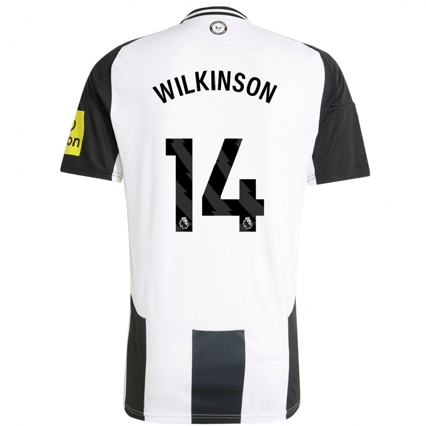 Danxen Mænd Sharna Wilkinson #14 Hvid Sort Hjemmebane Spillertrøjer 2024/25 Trøje T-Shirt