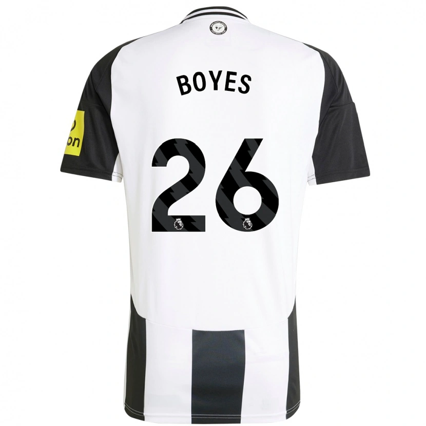 Danxen Mænd Grace Boyes #26 Hvid Sort Hjemmebane Spillertrøjer 2024/25 Trøje T-Shirt
