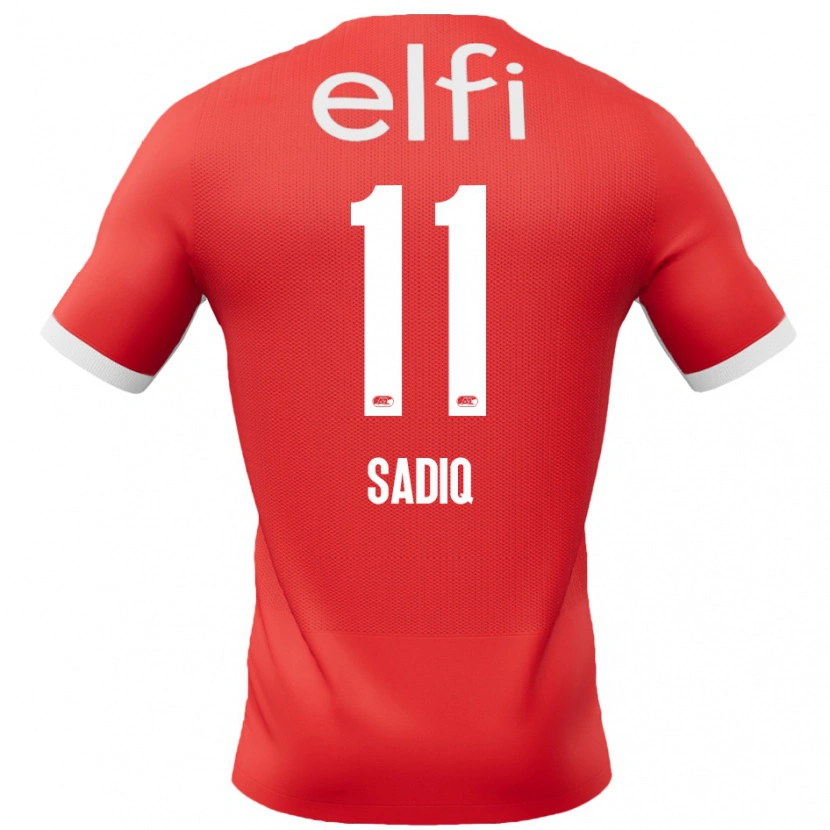 Danxen Mænd Ibrahim Sadiq #11 Rød Hvid Hjemmebane Spillertrøjer 2024/25 Trøje T-Shirt