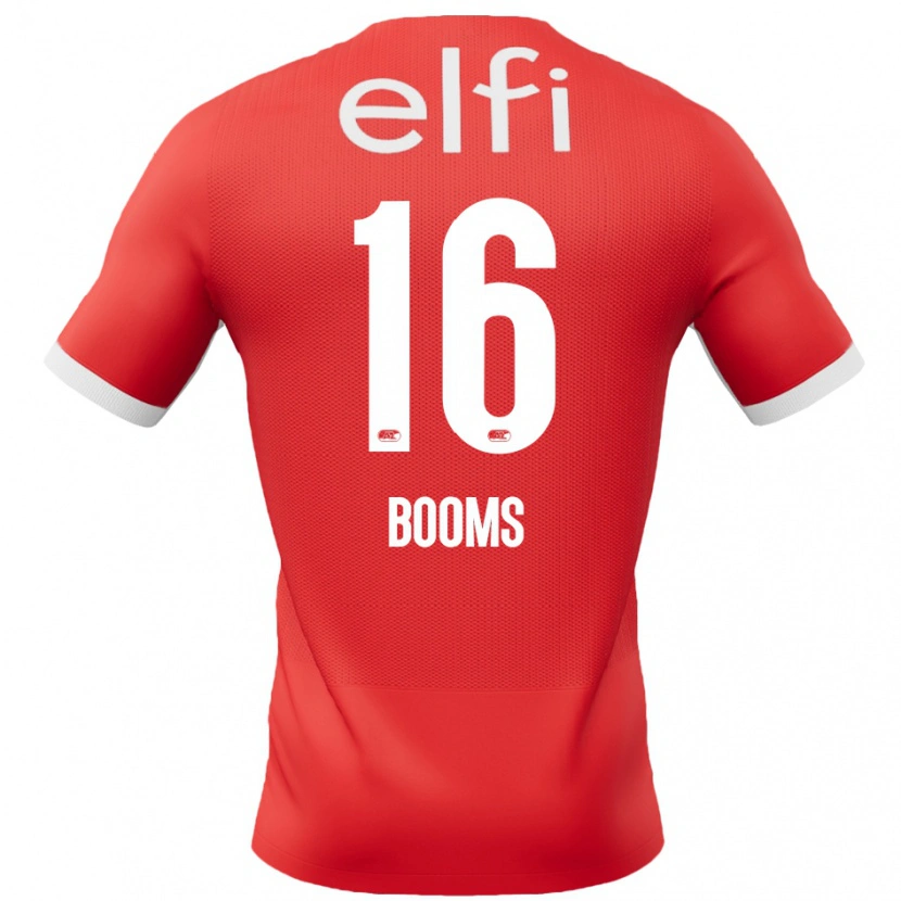 Danxen Mænd Trinette Booms #16 Rød Hvid Hjemmebane Spillertrøjer 2024/25 Trøje T-Shirt