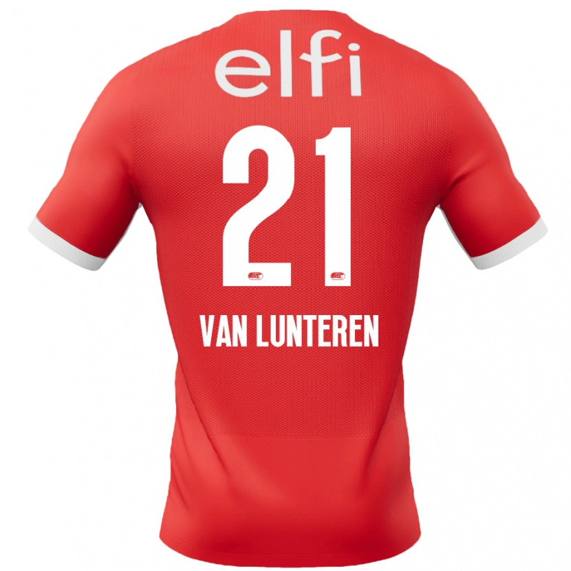 Danxen Mænd Desiree Van Lunteren #21 Rød Hvid Hjemmebane Spillertrøjer 2024/25 Trøje T-Shirt