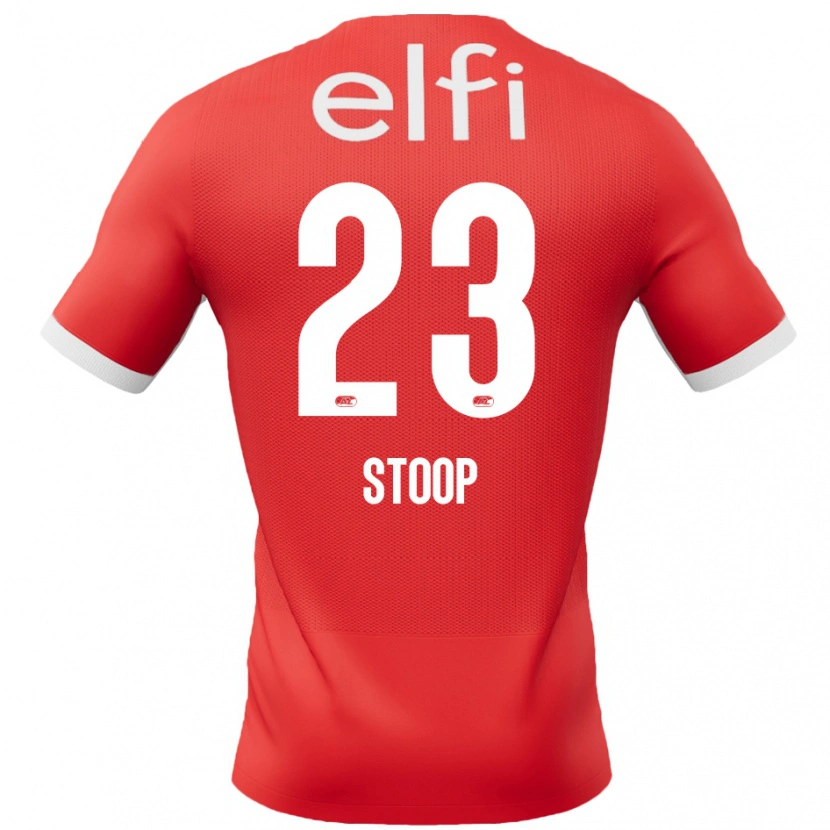 Danxen Mænd Maudy Stoop #23 Rød Hvid Hjemmebane Spillertrøjer 2024/25 Trøje T-Shirt