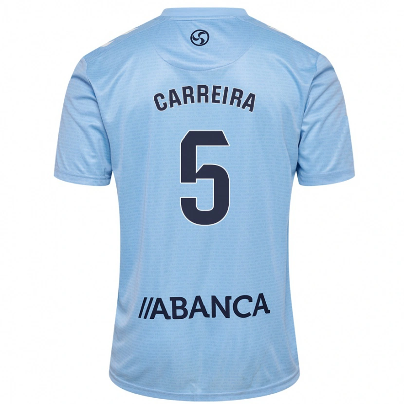 Danxen Mænd Sergio Carreira #5 Himmelblå Hjemmebane Spillertrøjer 2024/25 Trøje T-Shirt