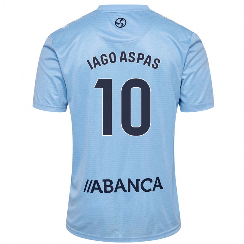 Danxen Mænd Iago Aspas #10 Himmelblå Hjemmebane Spillertrøjer 2024/25 Trøje T-Shirt