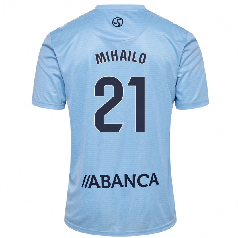Danxen Mænd Mihailo Ristic #21 Himmelblå Hjemmebane Spillertrøjer 2024/25 Trøje T-Shirt