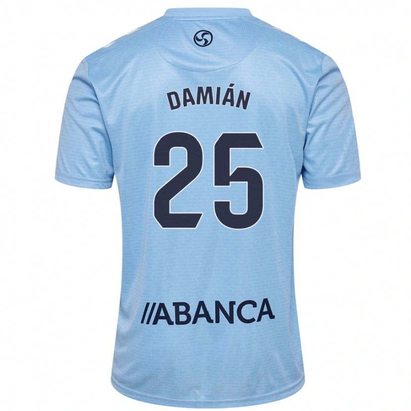 Danxen Mænd Damián Rodríguez #25 Himmelblå Hjemmebane Spillertrøjer 2024/25 Trøje T-Shirt