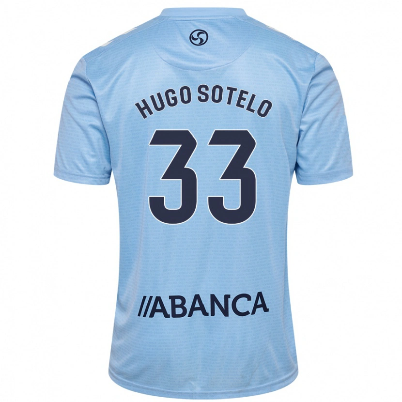 Danxen Mænd Hugo Sotelo #33 Himmelblå Hjemmebane Spillertrøjer 2024/25 Trøje T-Shirt