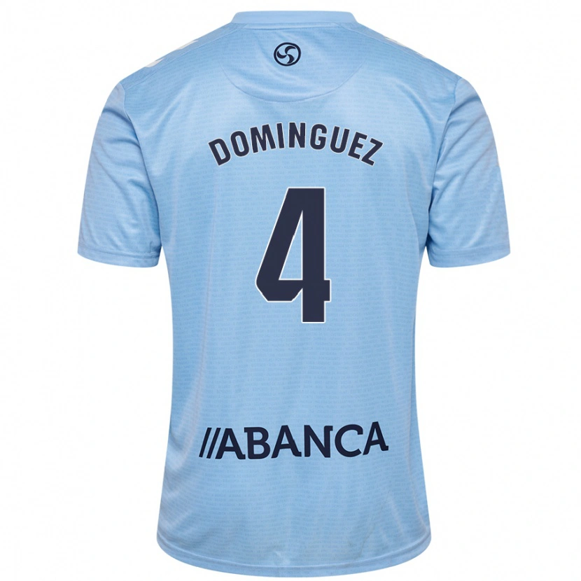 Danxen Mænd Javi Domínguez #4 Himmelblå Hjemmebane Spillertrøjer 2024/25 Trøje T-Shirt