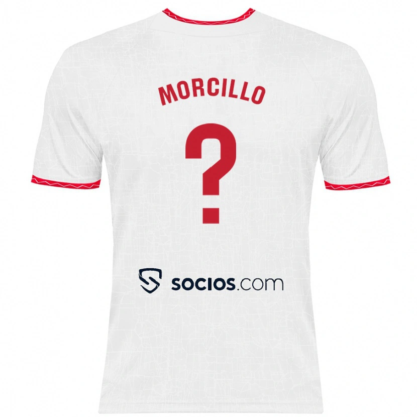 Danxen Mænd Raquel Morcillo #0 Hvid Rød Hjemmebane Spillertrøjer 2024/25 Trøje T-Shirt