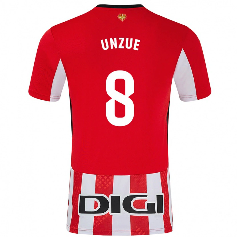Danxen Mænd Marta Unzué #8 Rød Hvid Hjemmebane Spillertrøjer 2024/25 Trøje T-Shirt
