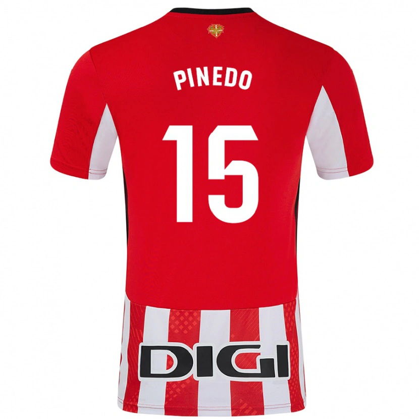 Danxen Mænd Clara Pinedo Castresana #15 Rød Hvid Hjemmebane Spillertrøjer 2024/25 Trøje T-Shirt