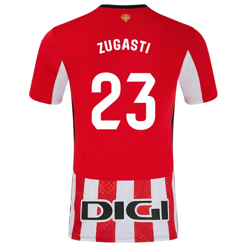 Danxen Mænd Patricia Zugasti #23 Rød Hvid Hjemmebane Spillertrøjer 2024/25 Trøje T-Shirt