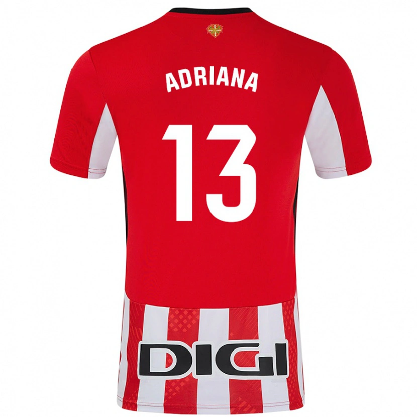Danxen Mænd Adriana Nanclares Romero #13 Rød Hvid Hjemmebane Spillertrøjer 2024/25 Trøje T-Shirt