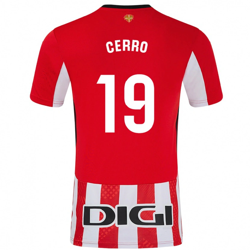 Danxen Mænd Mariana Cerro Galán #19 Rød Hvid Hjemmebane Spillertrøjer 2024/25 Trøje T-Shirt