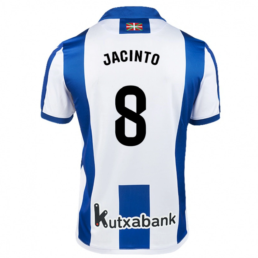 Danxen Mænd Andreia Jacinto #8 Hvid Blå Hjemmebane Spillertrøjer 2024/25 Trøje T-Shirt