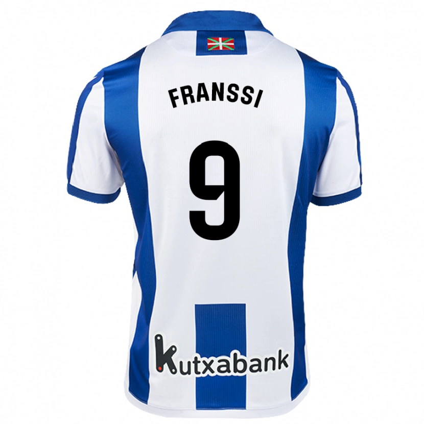 Danxen Mænd Sanni Franssi #9 Hvid Blå Hjemmebane Spillertrøjer 2024/25 Trøje T-Shirt