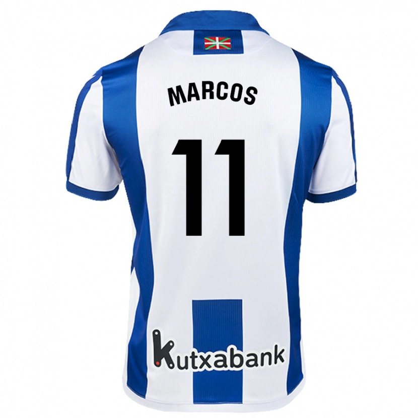 Danxen Mænd Cecilia Marcos #11 Hvid Blå Hjemmebane Spillertrøjer 2024/25 Trøje T-Shirt