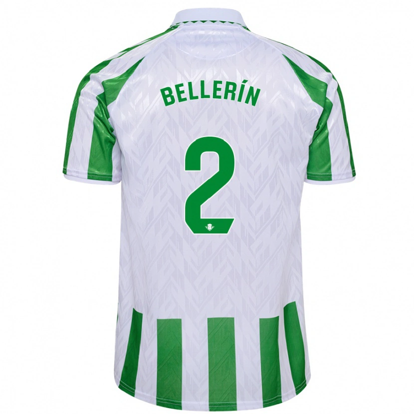 Danxen Mænd Héctor Bellerín #2 Grønne Hvide Striber Hjemmebane Spillertrøjer 2024/25 Trøje T-Shirt