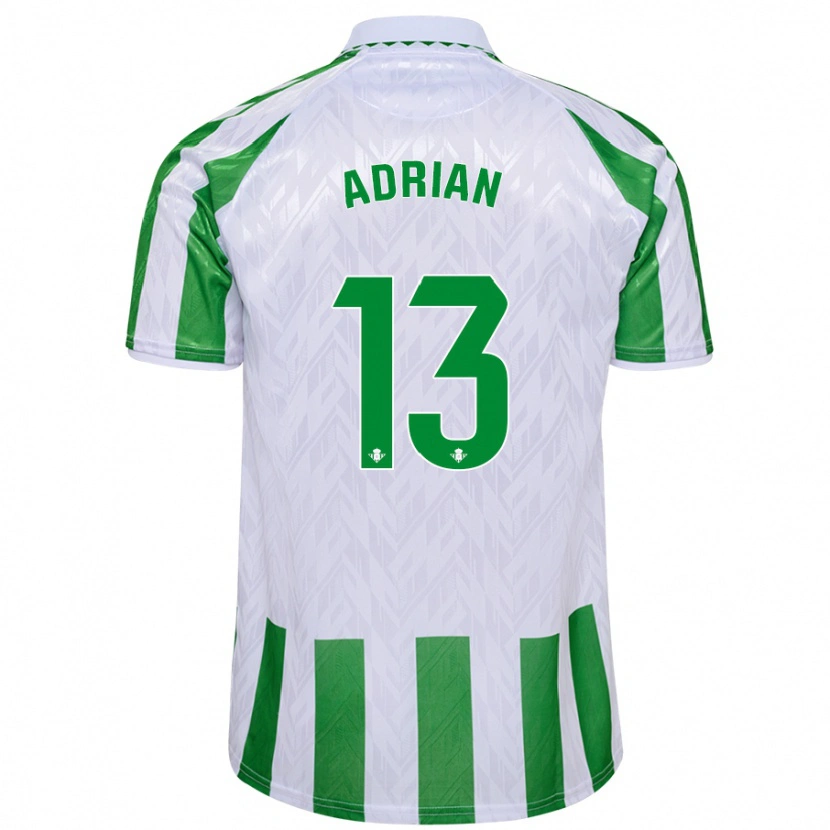 Danxen Mænd Adrián #13 Grønne Hvide Striber Hjemmebane Spillertrøjer 2024/25 Trøje T-Shirt