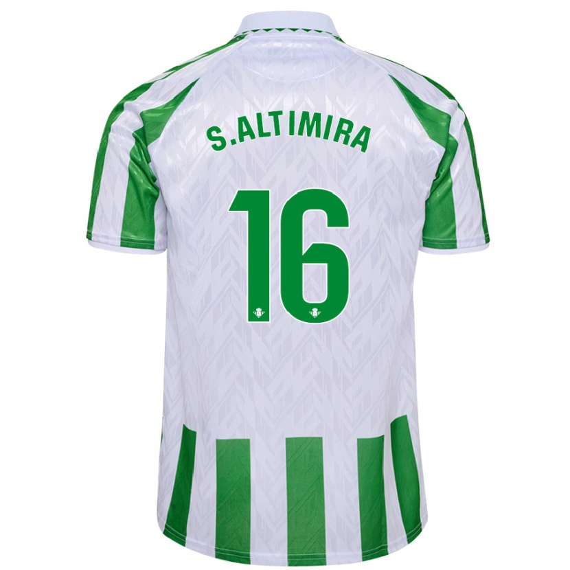 Danxen Mænd Sergi Altimira #16 Grønne Hvide Striber Hjemmebane Spillertrøjer 2024/25 Trøje T-Shirt