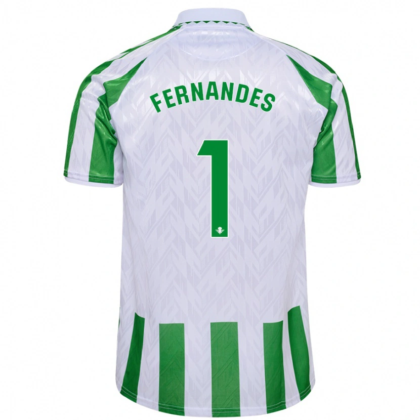 Danxen Mænd Guilherme Fernandes #1 Grønne Hvide Striber Hjemmebane Spillertrøjer 2024/25 Trøje T-Shirt