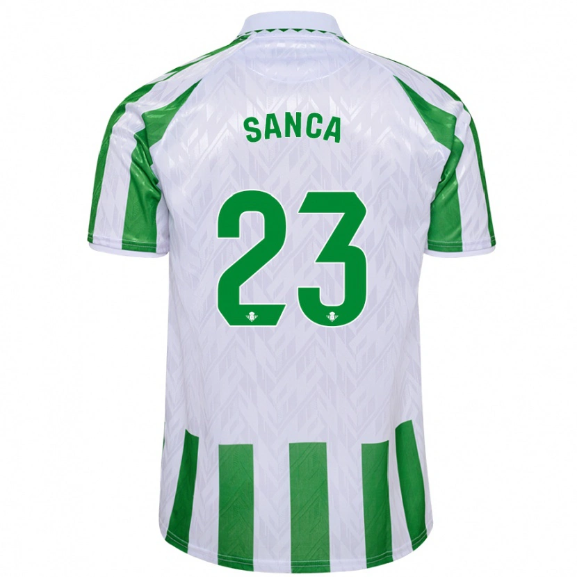 Danxen Mænd Marciano Sanca #23 Grønne Hvide Striber Hjemmebane Spillertrøjer 2024/25 Trøje T-Shirt