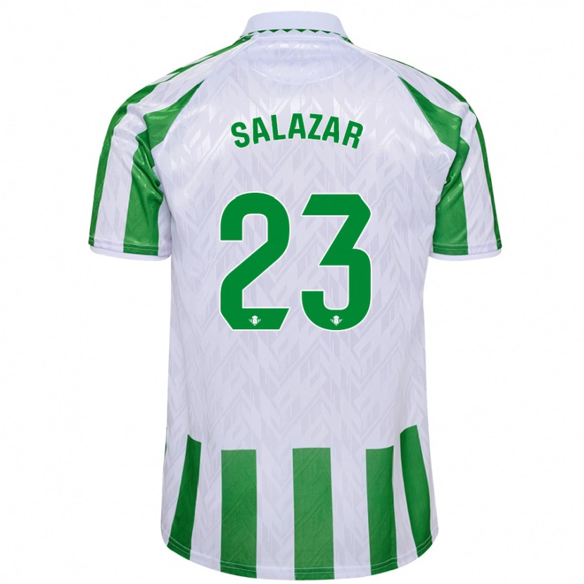 Danxen Mænd Noelia Salazar #23 Grønne Hvide Striber Hjemmebane Spillertrøjer 2024/25 Trøje T-Shirt