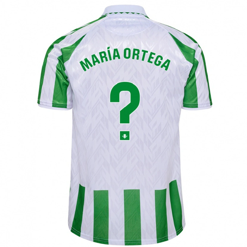 Danxen Mænd José María Ortega #0 Grønne Hvide Striber Hjemmebane Spillertrøjer 2024/25 Trøje T-Shirt