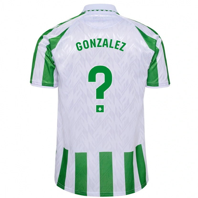 Danxen Mænd David González #0 Grønne Hvide Striber Hjemmebane Spillertrøjer 2024/25 Trøje T-Shirt