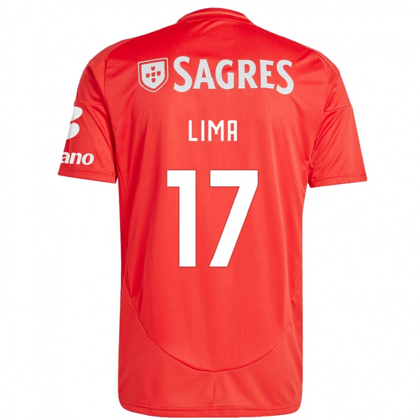 Danxen Mænd Ivan Lima #17 Rød Hvid Hjemmebane Spillertrøjer 2024/25 Trøje T-Shirt