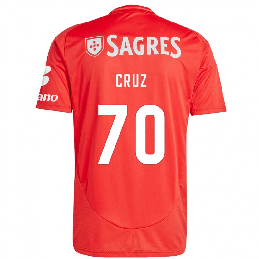 Danxen Mænd Filipe Cruz #70 Rød Hvid Hjemmebane Spillertrøjer 2024/25 Trøje T-Shirt