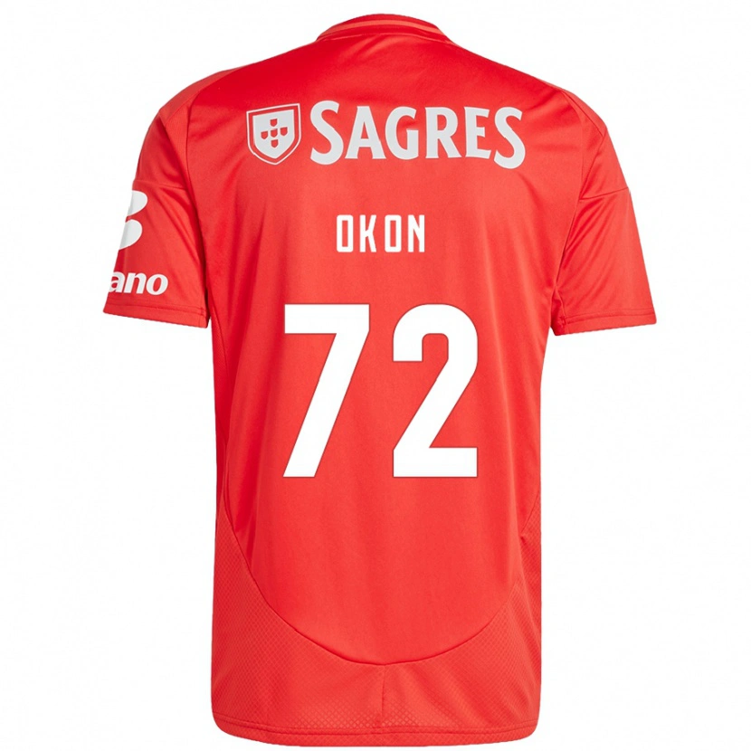 Danxen Mænd Paul Okon #72 Rød Hvid Hjemmebane Spillertrøjer 2024/25 Trøje T-Shirt