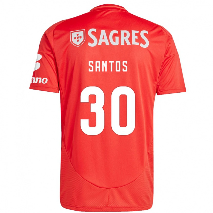 Danxen Mænd Daniela Santos #30 Rød Hvid Hjemmebane Spillertrøjer 2024/25 Trøje T-Shirt
