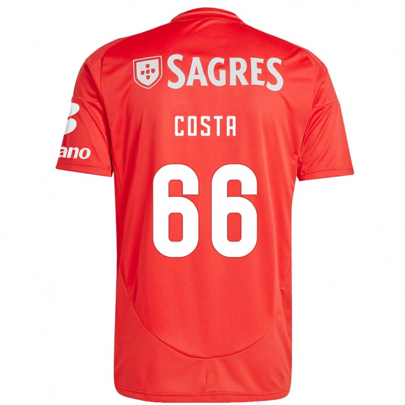 Danxen Mænd Rute Costa #66 Rød Hvid Hjemmebane Spillertrøjer 2024/25 Trøje T-Shirt