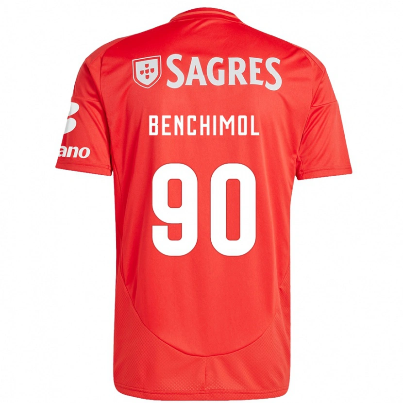 Danxen Mænd Benchimol #90 Rød Hvid Hjemmebane Spillertrøjer 2024/25 Trøje T-Shirt