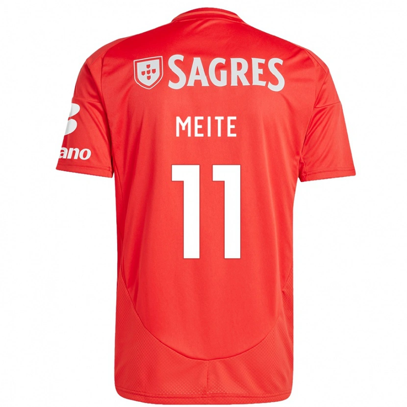Danxen Mænd Soualiho Meite #11 Rød Hvid Hjemmebane Spillertrøjer 2024/25 Trøje T-Shirt