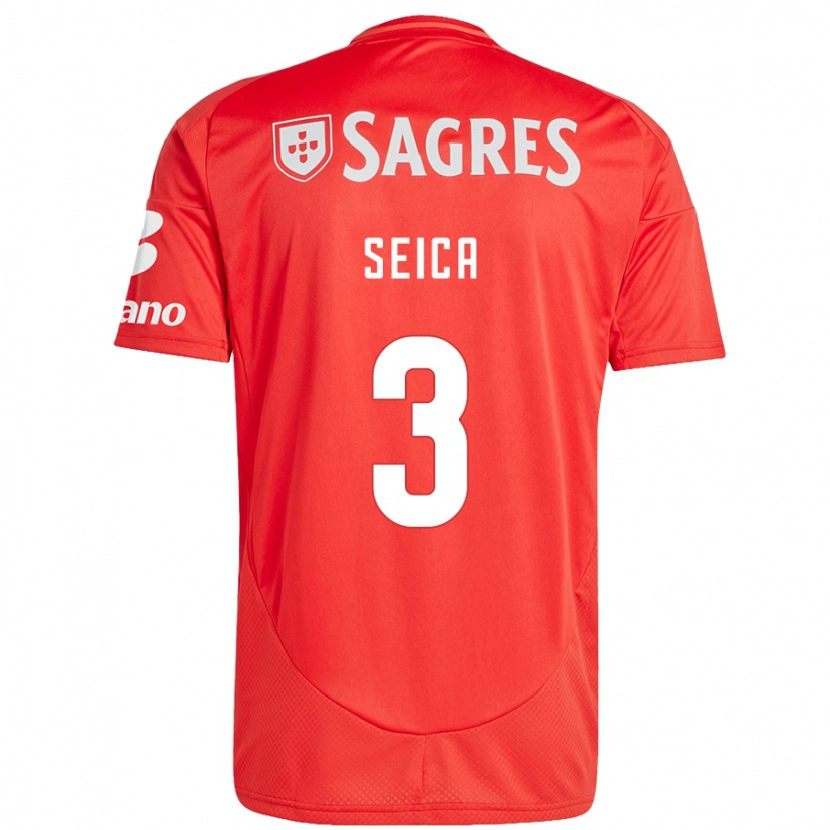 Danxen Mænd Ana Seica #3 Rød Hvid Hjemmebane Spillertrøjer 2024/25 Trøje T-Shirt