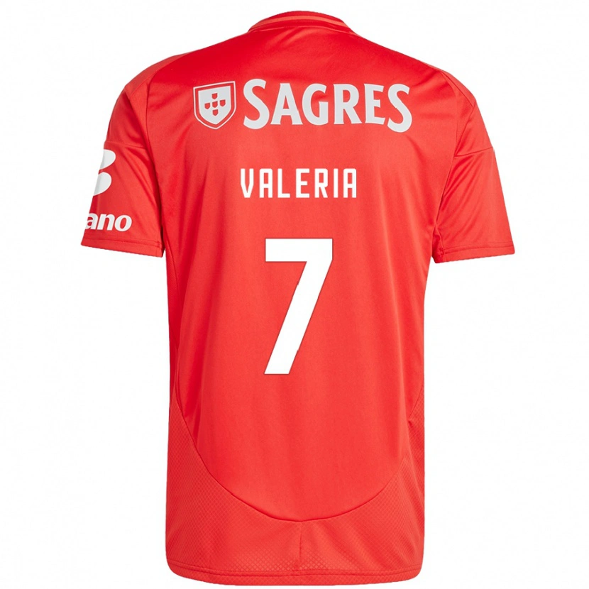 Danxen Mænd Valeria #7 Rød Hvid Hjemmebane Spillertrøjer 2024/25 Trøje T-Shirt