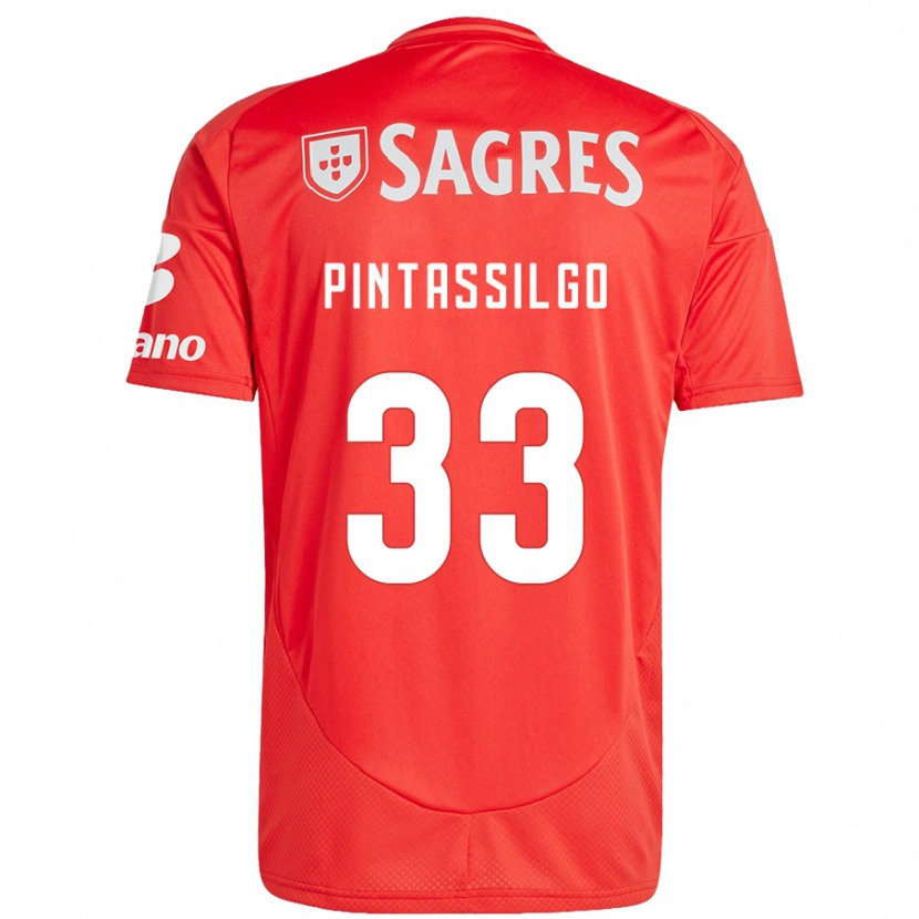 Danxen Mænd Lara Pintassilgo #33 Rød Hvid Hjemmebane Spillertrøjer 2024/25 Trøje T-Shirt