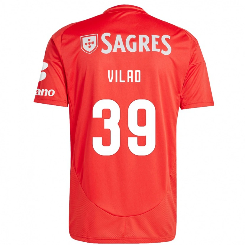 Danxen Mænd Carolina Vilao #39 Rød Hvid Hjemmebane Spillertrøjer 2024/25 Trøje T-Shirt